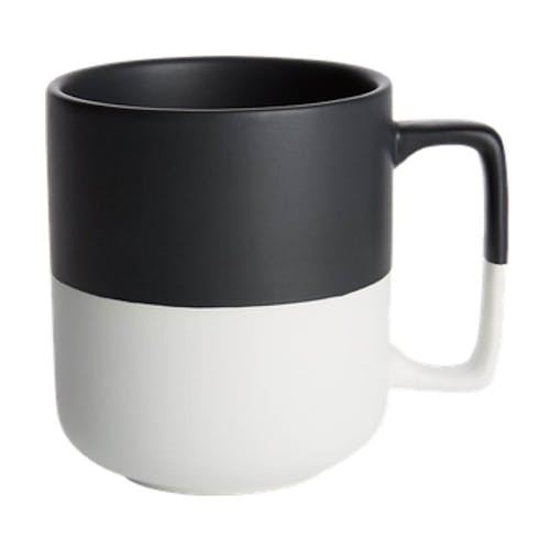 CB2 Black Dip Large Mug