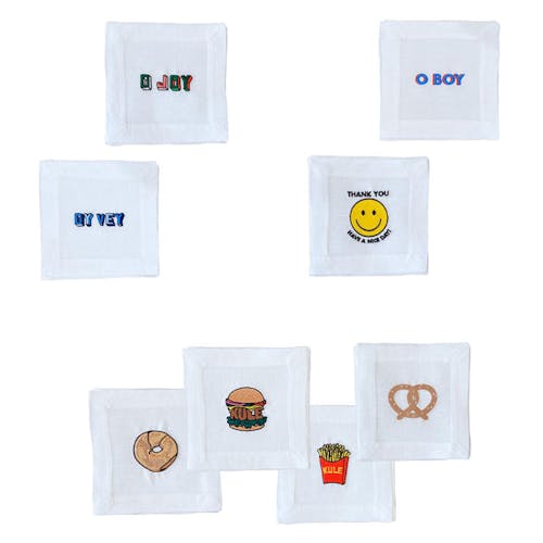 KULE Store Exclusive Embroidered Cocktail Napkins