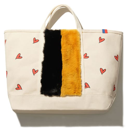 The All Over Heart with Stripe Tote