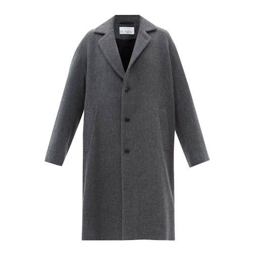 Raey Exaggerated-Shoulder Wool-Blend Coat
