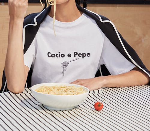 girl eating pasta for kule cacio e pepe round up nyc