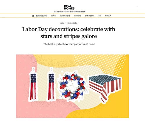 Real Homes featuring KULE x West Elm for Labor Day decorations: celebrate with stars and stripes galore