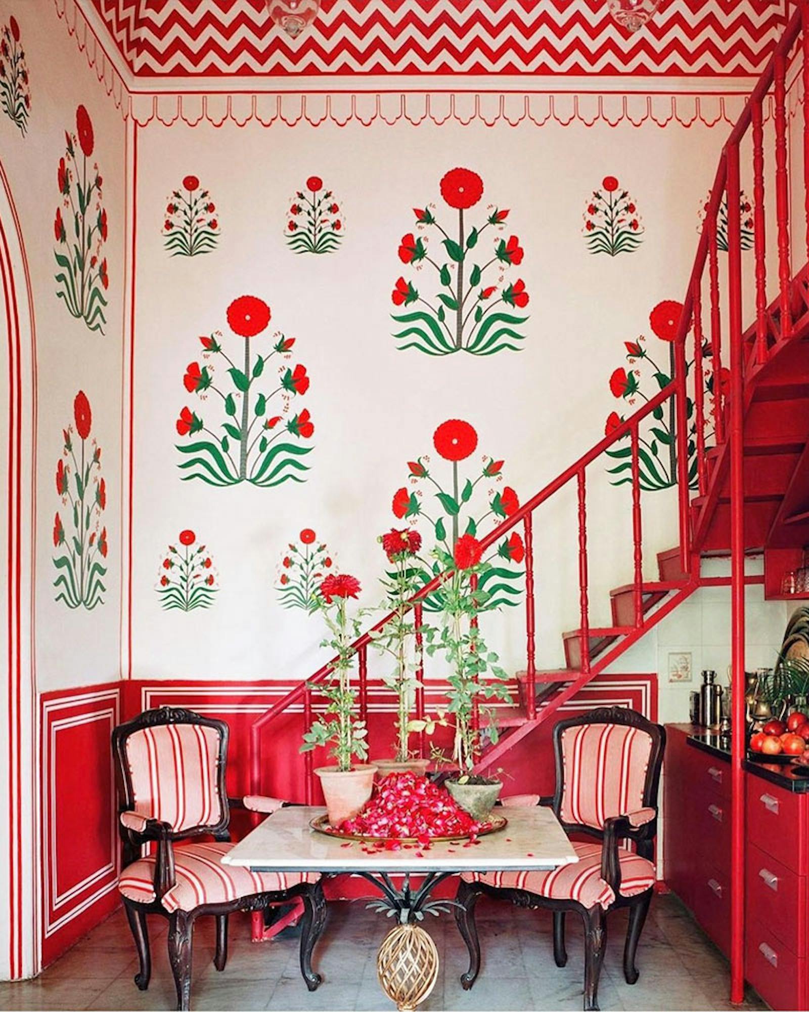 India interior with red