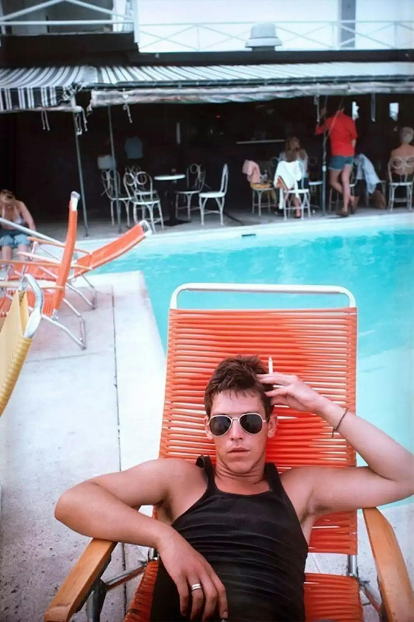 Nan Goldin David by the pool at the Back Room, Provincetown, 1976