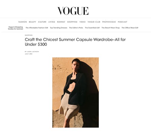 Vogue featuring KULE cashmere striped Betty sweater