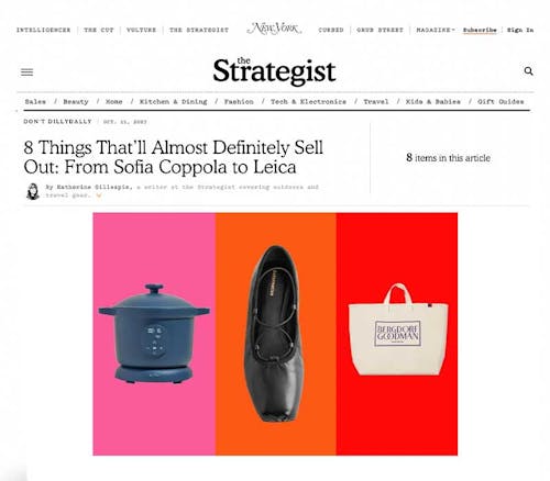 The Strategist featuring KULE x Bergdorf Goodman collaboration