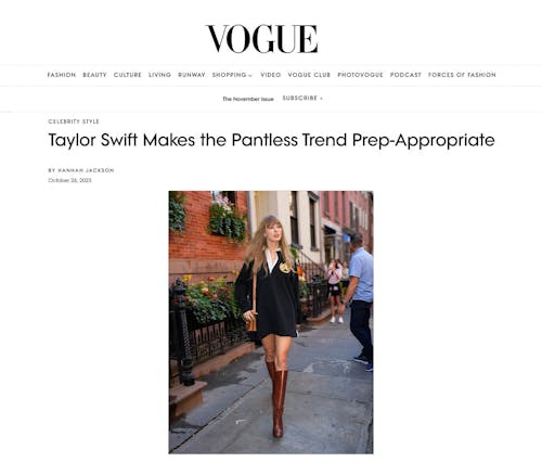 Vogue featuring KULE Striped rugby Taylor Swift Style