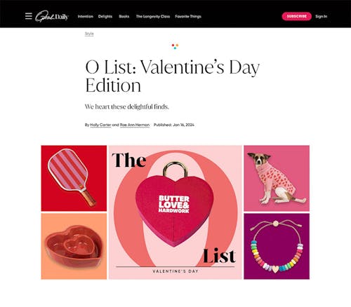 Oprah Daily featuring KULE tote as best Valentine's Day gift