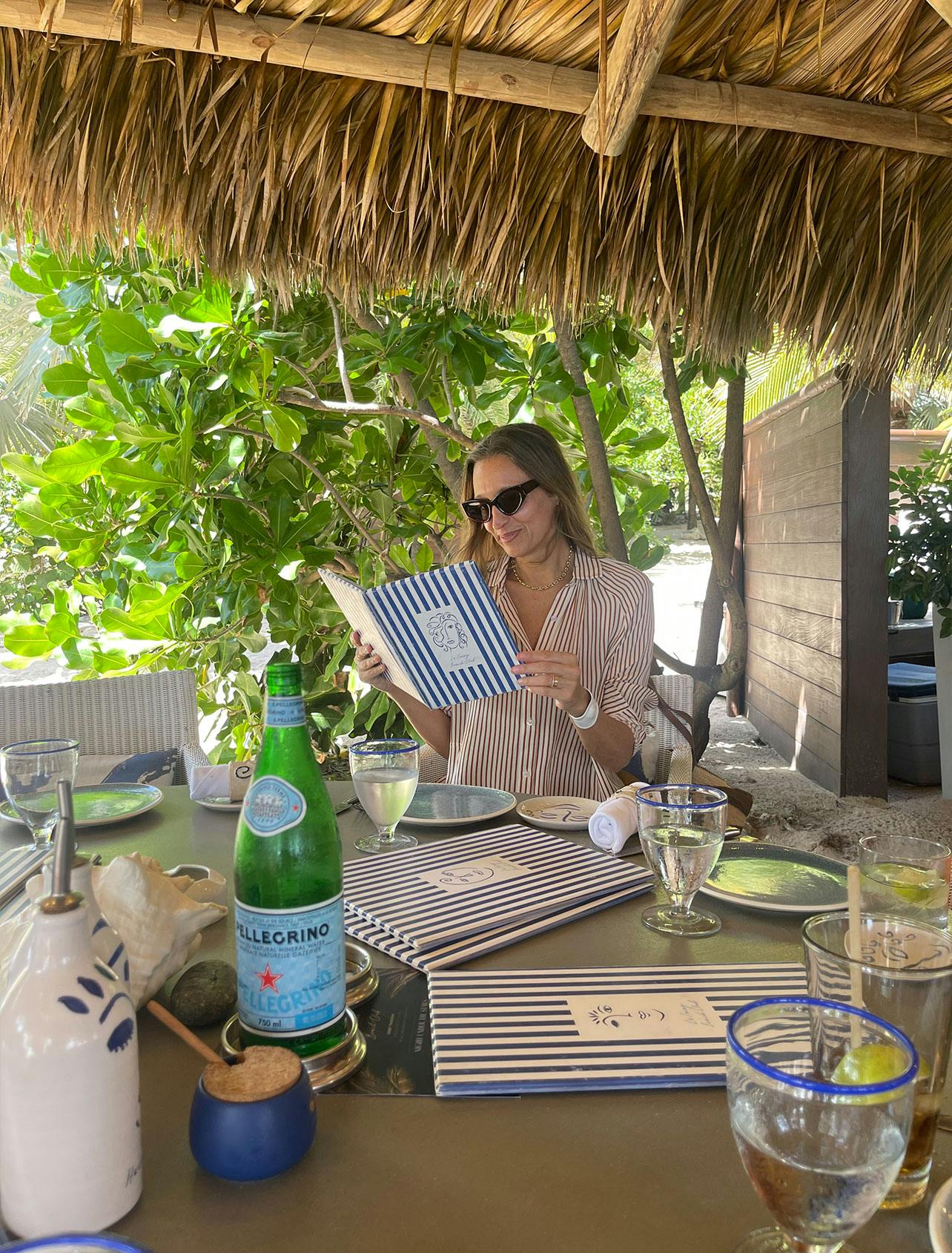 Nikki Kule at Le Toiny St Barths for lunch